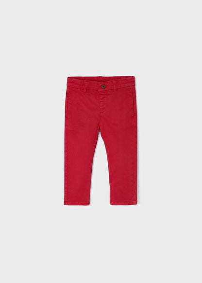 Pantalón chino slim fit para bebé ECOFRIEND Rojo SKU-521