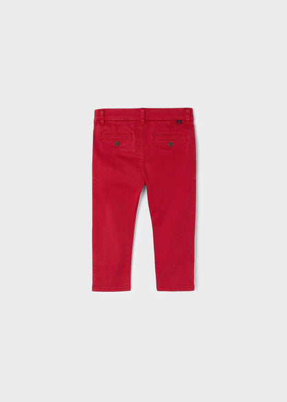 Pantalón chino slim fit para bebé ECOFRIEND Rojo SKU-521