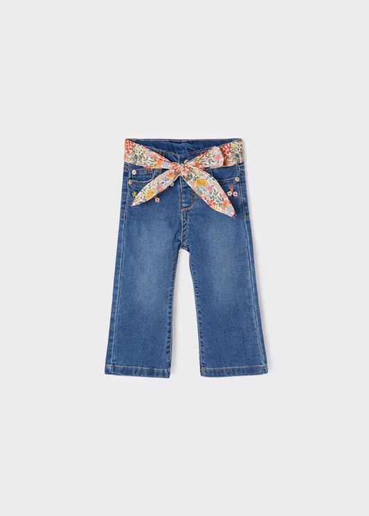 Pantalón de mezclilla flared fit para bebé  Tejano Claro SKU-2542