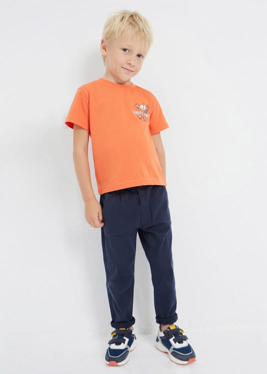 Pantalón largo chino jogger con algodón sostenible para niño MARINO SKU 3518