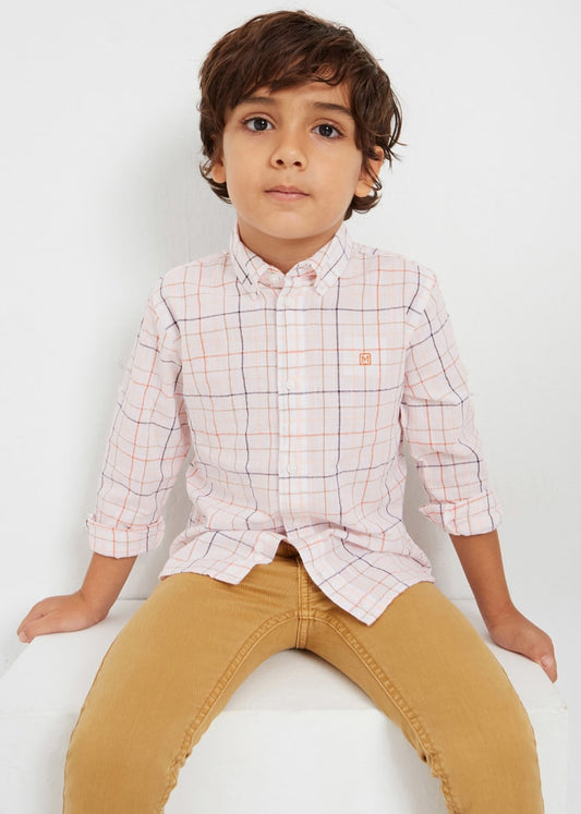 Pantalón largo skinny fit con algodón sostenible para niño CAMEL SKU 3517