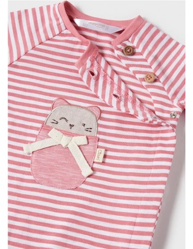 Pelele punto con gorro para bebè niña MAYORAL ECOFRIENDS Ref. 22/1611/79 Azalea