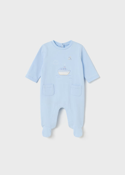 Pijama con motivo estampado de algodón para recién nacido MAYORAL Ref. 23/1749/38 Cielo