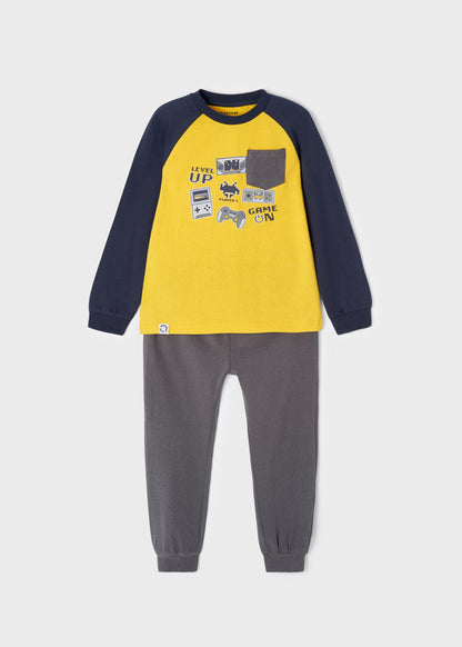 Pijama con motivo interactivo para niño Oro SKU-4755