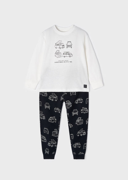Pijama con pantalón estampado para niño ECOFRIENDS  Sku 4753  Color 64 Negro
