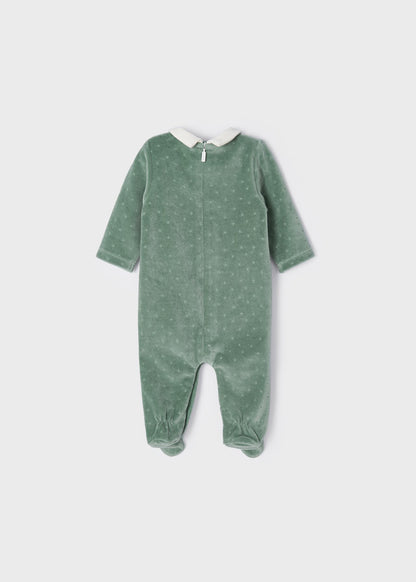 Pijama de punto aterciopelado para recién nacido Mineral SKU-2629