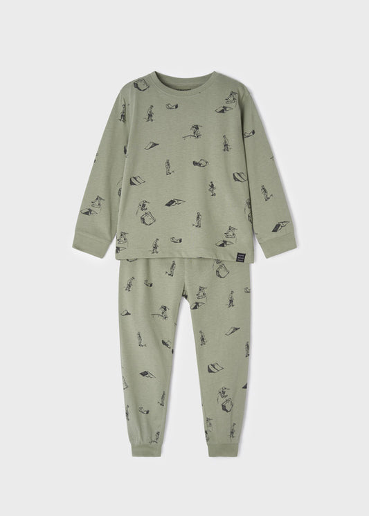 Pijama estampado para niño ECOFRIENDS Sku 4756- Color 76 Tomillo