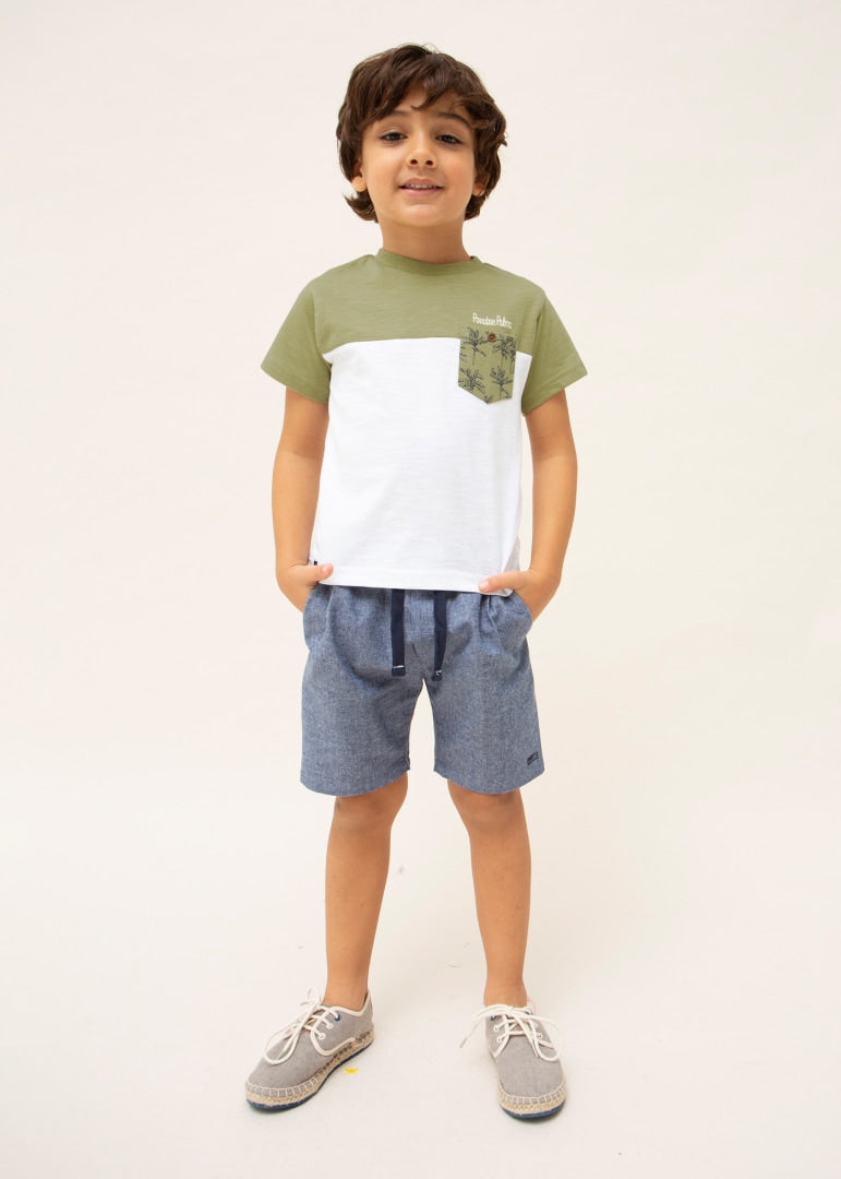 Playera con motivo estampado de algodón sostenible para niño KIWI SKU 3006