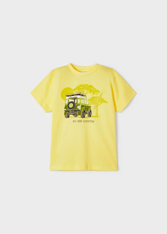 Playera con motivo estampado de algodón sostenible para niño Art. 23-03009-035 Piña