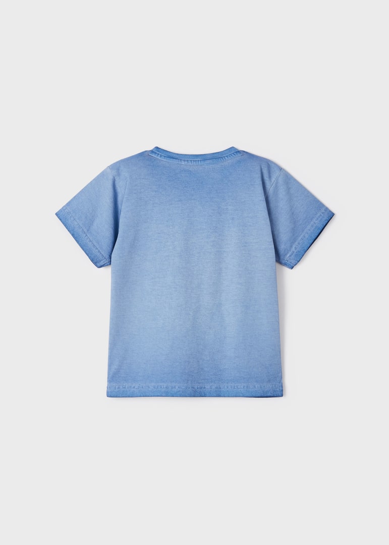 Playera de manga corta con motivo estampado para niño CELESTE SKU 3011