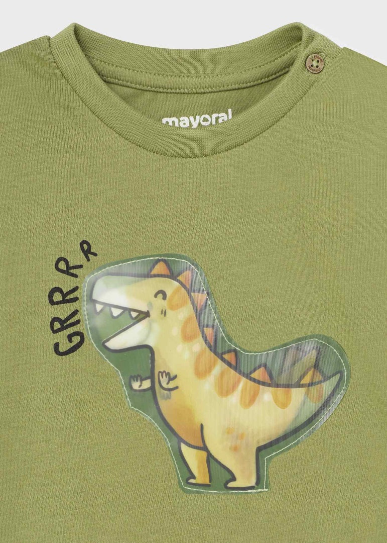 Playera interactiva skater fit de algodón para bebé Art. 23-01028-014 Jungla