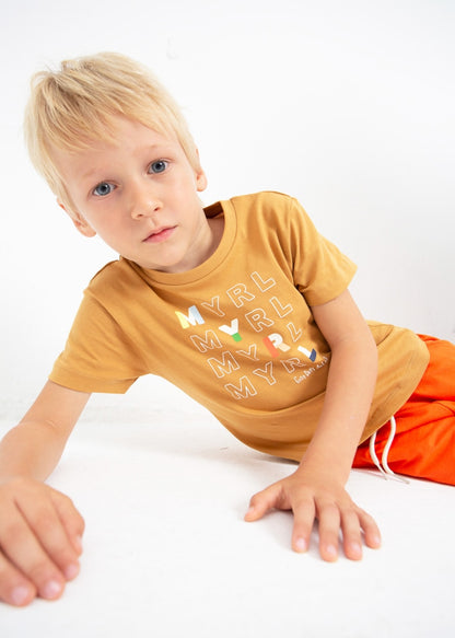 Playera manga corta básico niño CAMEL SKU 170
