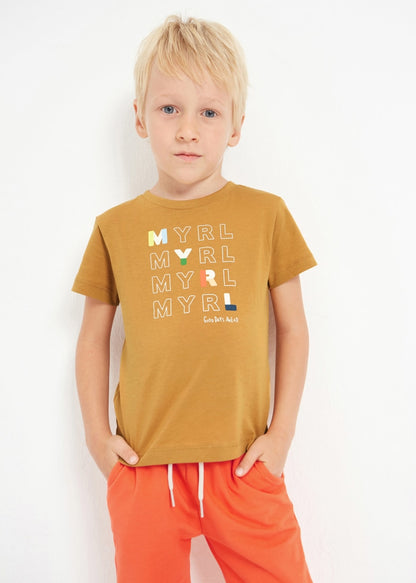 Playera manga corta básico niño CAMEL SKU 170