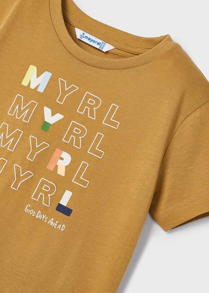 Playera manga corta básico niño CAMEL SKU 170