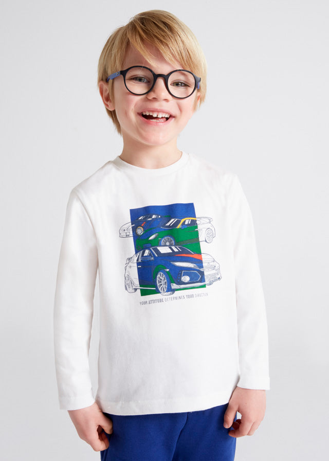 Playera manga larga con gráfica coche para niño ECOFRIENDS Art. 12-04010-048