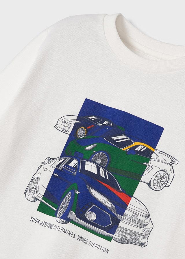 Playera manga larga con gráfica coche para niño ECOFRIENDS Art. 12-04010-048