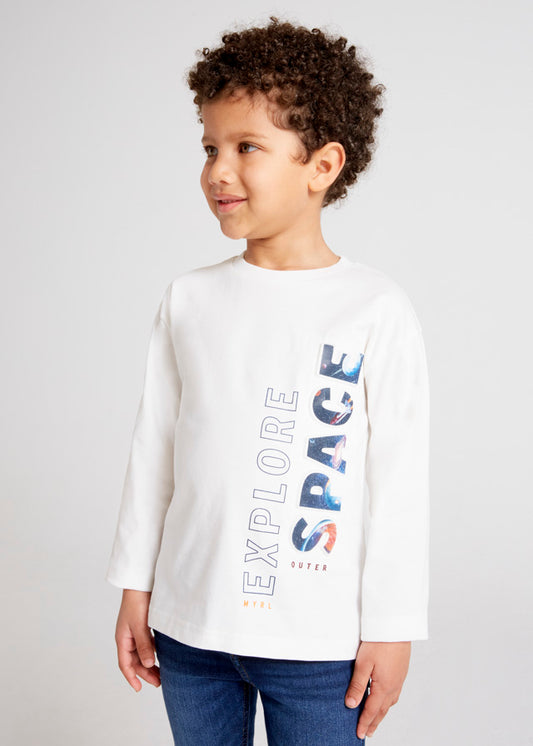 Playera manga larga con gráfica en relieve para niño ECOFRIENDS Nata SKU-4003