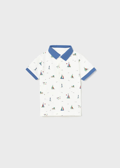Polo manga corta con estampado para bebé Art. 23-01106-060 Barcos