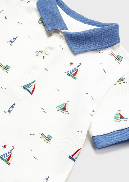 Polo manga corta con estampado para bebé Art. 23-01106-060 Barcos