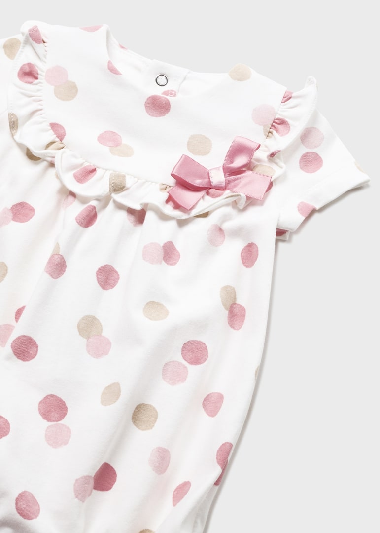 Set 2 pijamas cortas de algodón sostenible para recién nacido MAYORAL Ref. 23/1737/65 Rosa baby