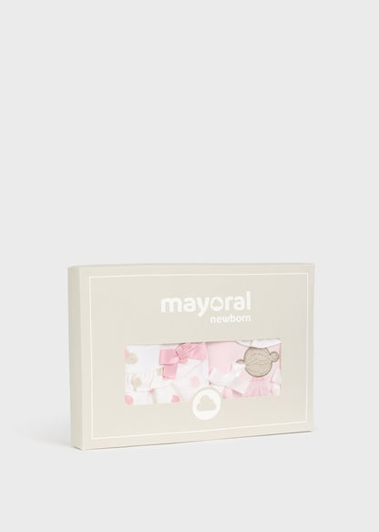 Set 2 pijamas cortas de algodón sostenible para recién nacido MAYORAL Ref. 23/1737/65 Rosa baby