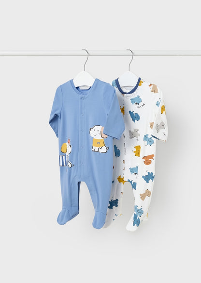 Set 2 pijamas de algodón sostenible para recién nacido MAYORAL Ref. 23/1757/63 Malibu