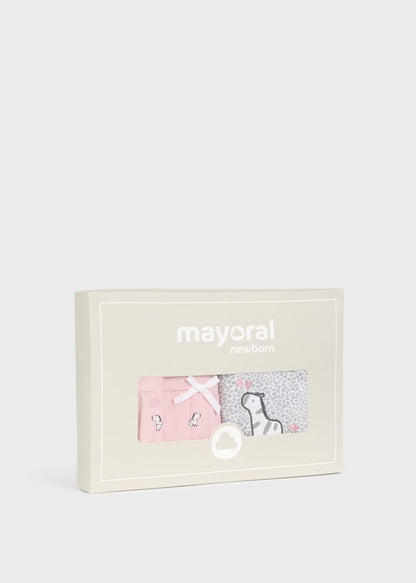 Set 2 pijamas estampados de algodón sostenible para recién nacido MAYORAL Ref. 23/1740/65 Ballet