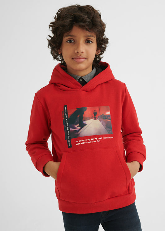 Sudadera con gráfica para chico  SKU 7449 Color 31 Goji