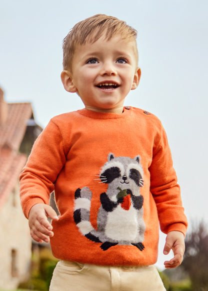 Suéter con dibujo intarsia para bebé Zanahoria SKU-2305