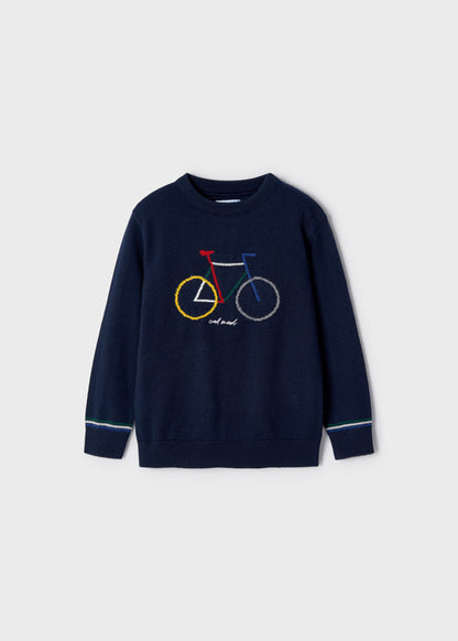 Suéter con intarsia de bicicleta para niño Sku 4386 Color