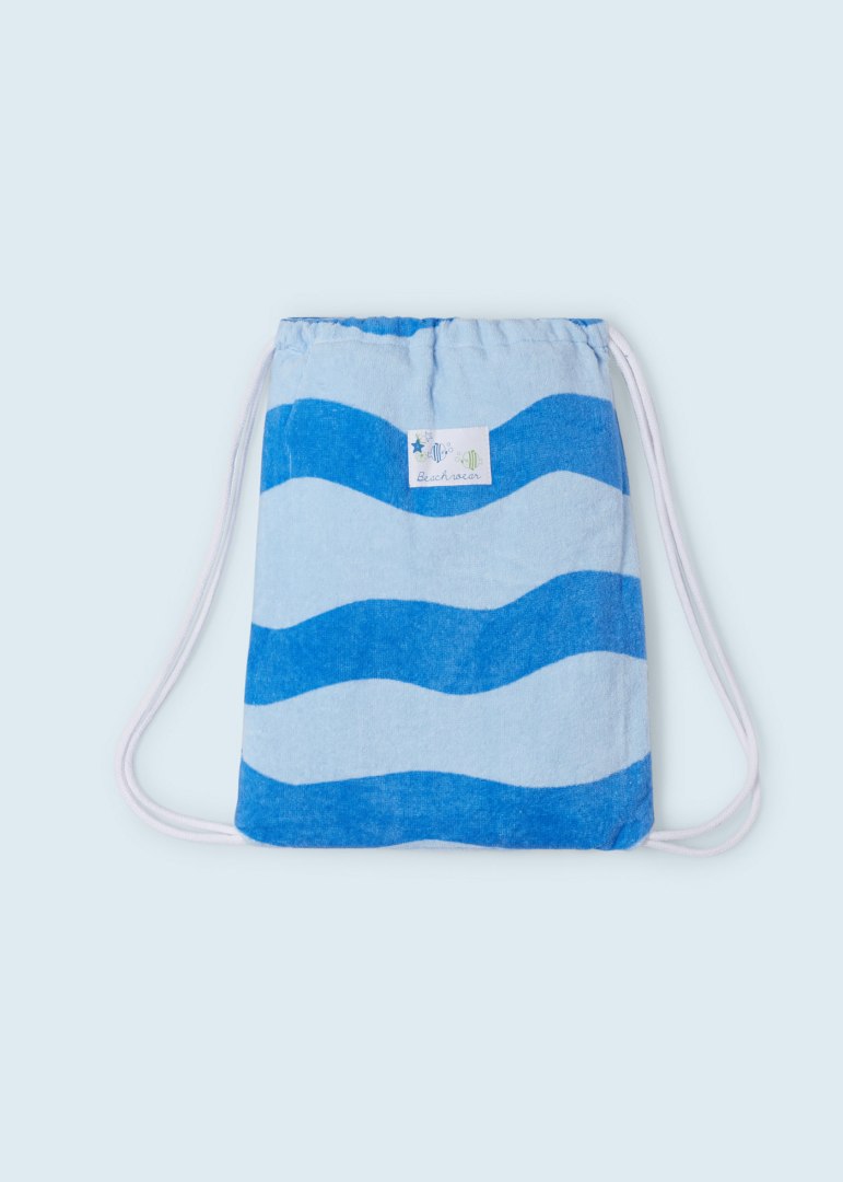 Toalla estampada con mochila incorporada de algodón para niña Art. 23-10503-066 Lavanda