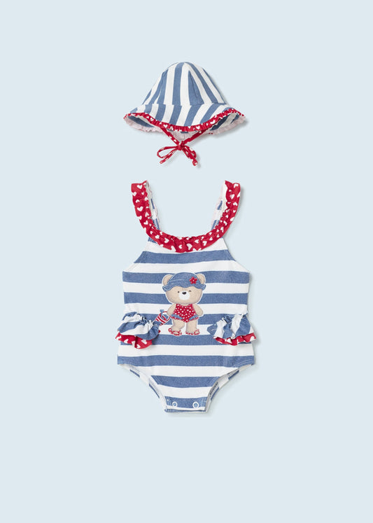 Traje de baño estampado con gorro para recién nacido MAYORAL Ref. 23/1764/28 Rojo