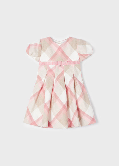 Vestido de cuadros para niña Rosado SKU-4959