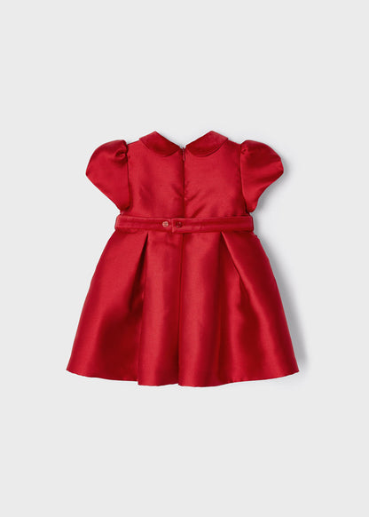 Vestido de tafetán para bebé SKU-2944 Rojo