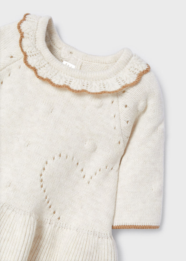 Vestido de tricot para recién nacido Art. 12-02802-024