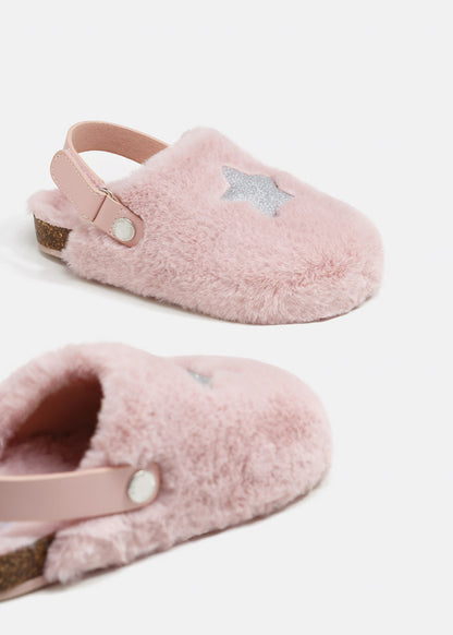 Zapatilla de casa pelo niña Rosa SKU-46337